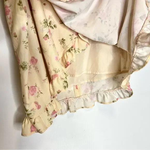 CIDER Floral One Shoulder Ruffle Mini Dress Small - Picture 4 of 11